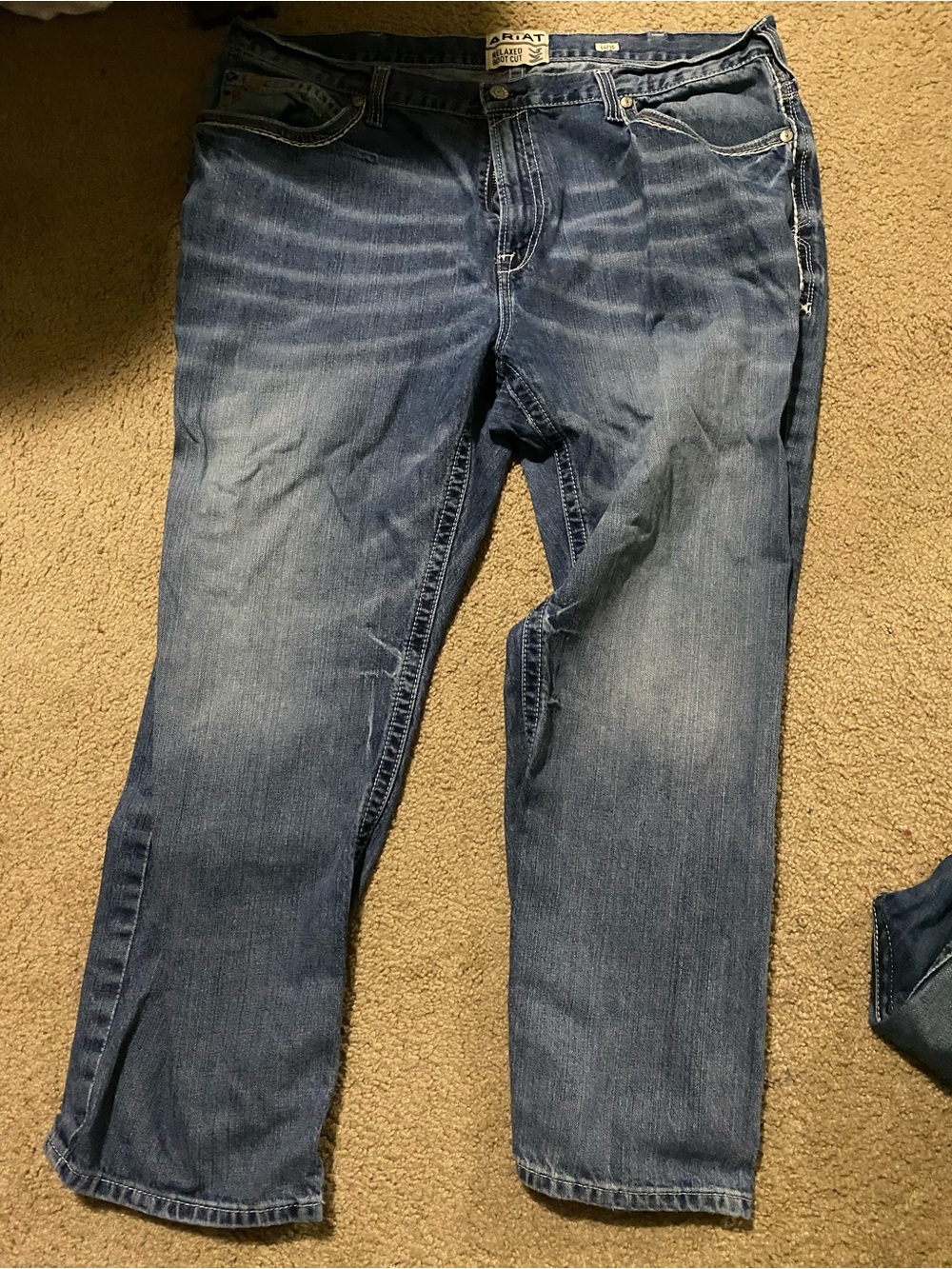 Ariat Men’s Faded Blue Relaxed Bootcut Jeans